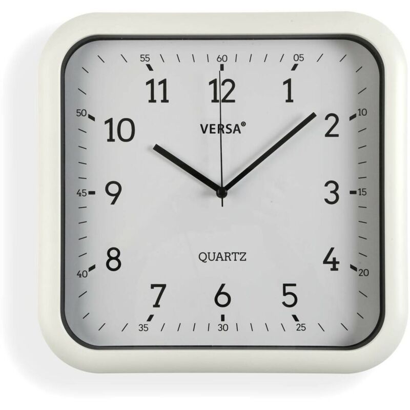 foto del prodotto versa orologio da parete bianco plastica quarzo 3,5 x 28,5 x 29,5 cm