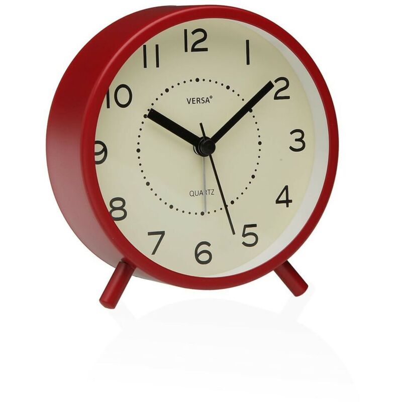 foto del prodotto versa orologio da tavolo zeal rosso plastica 5,4 x 11,8 x 11 cm