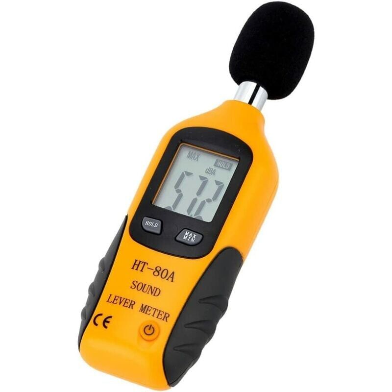 foto del prodotto versaillesfr misuratore di livello sonoro 30 130dba, misuratore di decibel professionale con display retroilluminato batteria da 9 v inclusa dpzo