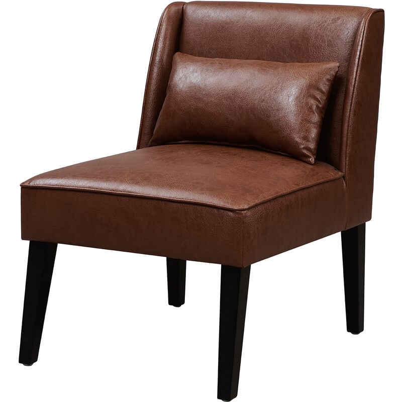 foto del prodotto versanora marc modern relax reading sedia lounge in ecopelle con sedile marrone vnf 00087 uk con cuscino, taglia unica