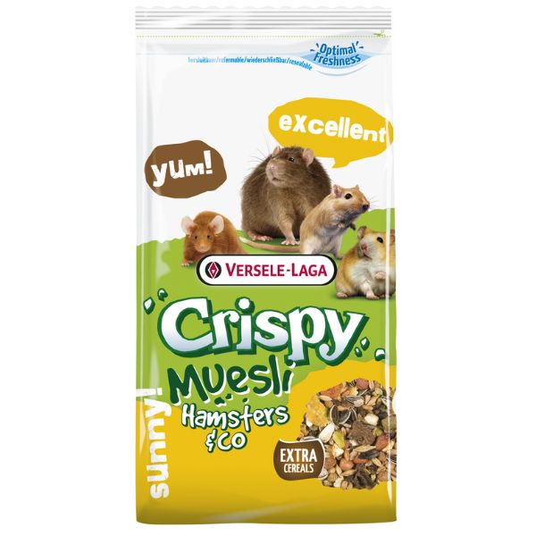 foto del prodotto versele laga crispy muesli hamster e co 1 kg mangime per conigli 1 ordine scegli lo sconto bzr5 bzr20 200 punti fedelt 