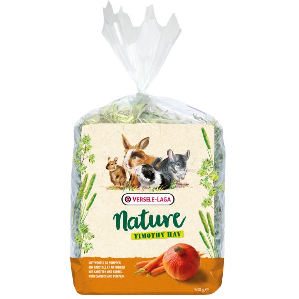 foto del prodotto versele laga nature fieno timothy 500 gr carota e zucca mangime per conigli 1 ordine scegli lo sconto bzr5 bzr20 200 punti fedelt 