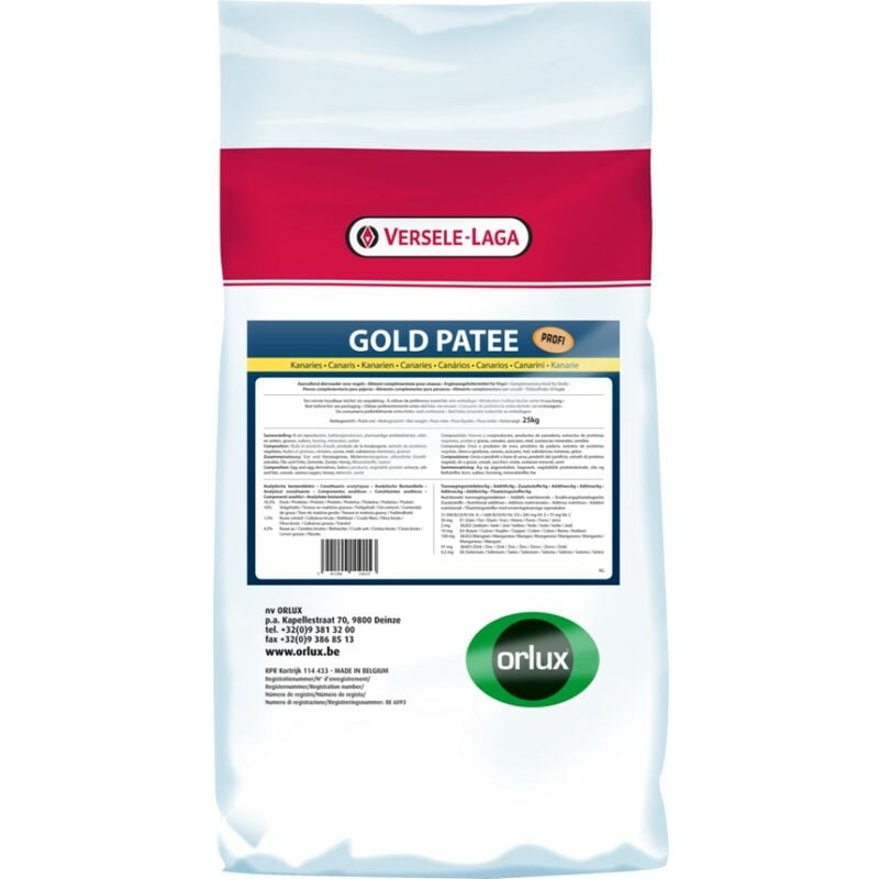 foto del prodotto versele laga orlux gold patee canaries 25 kg