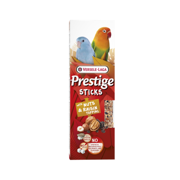 foto del prodotto versele laga prestige sticks cocorite noci e uvetta 1 ordine scegli lo sconto bzr5 bzr20 200 punti fedelt 