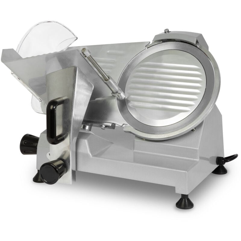 foto del prodotto vertes affettatrice elettrica professionali con 250mm coltello diametro e 150 watt, 0 12 mm di spessore di taglio, interruttore di sicurezza,