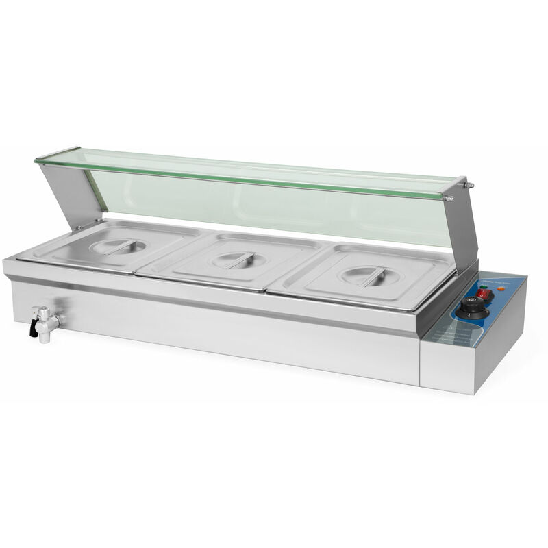 foto del prodotto vertes bagnomaria elettrico scaldavivande professionale 3x contenitori gn 1 2