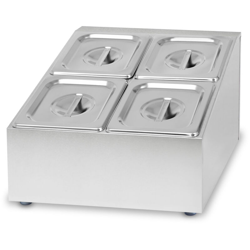 foto del prodotto vertes contenitori per ingredienti 2 x 2 x 1 6 gn gastronorm, acciaio inox, profondit 100 mm, igienici, inossidabili, resistenti ai graffi, da