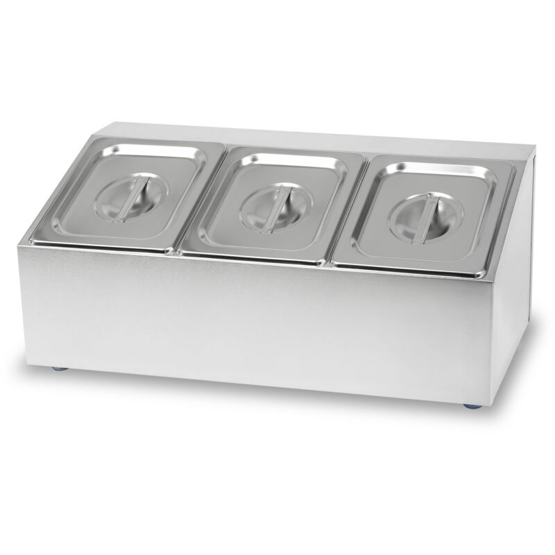 foto del prodotto vertes contenitori per ingredienti 3 x 1 6 gn gastronorm, acciaio inox, profondit 100 mm, igienici, inossidabili, resistenti ai graffi, da 40 a