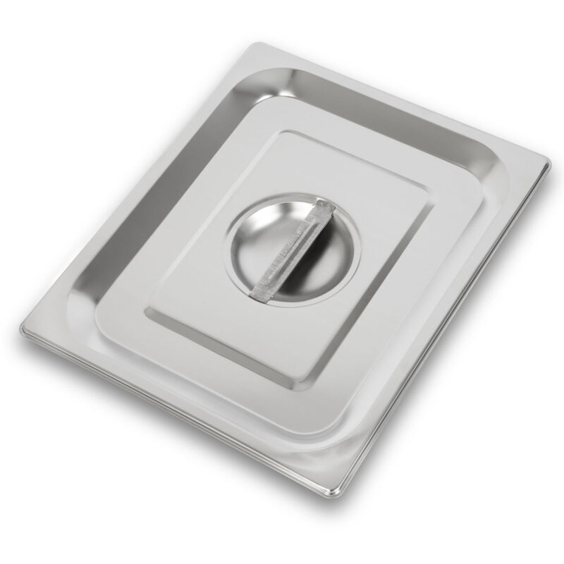 foto del prodotto vertes coperchio gastronorm gn 1 2 in acciaio inox profondit 100 mm, igienico, resistente ai graffi, resistente alle temperature da 40 a