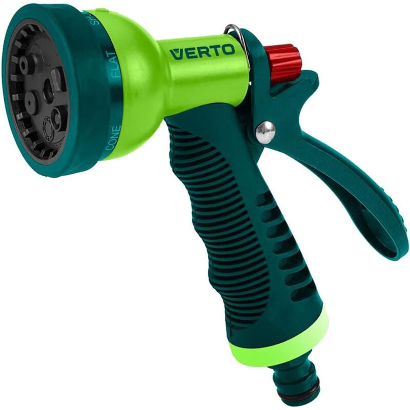 foto del prodotto verto - pistola multigetto irrigazione 6 funzioni giardino attacco rapido 15g714