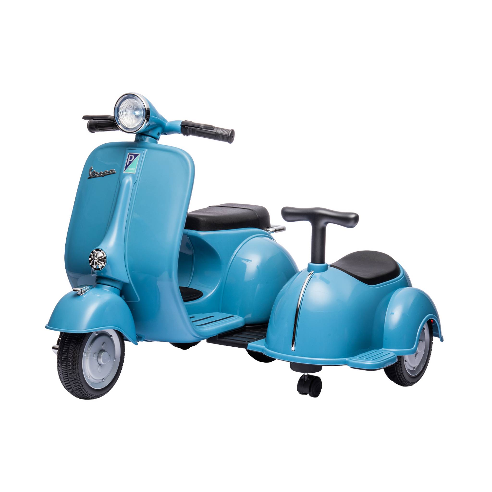 foto del prodotto vespa 12v monopattino elettrico a 1 posto per bambini con portapacchi,