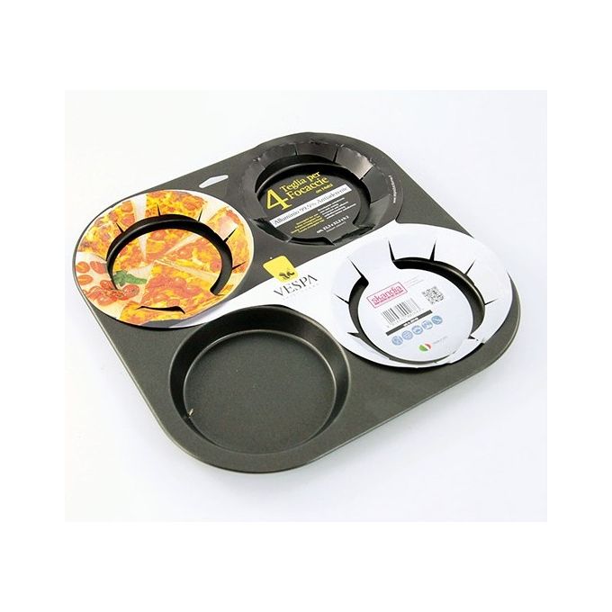 foto del prodotto vespa teglia 4 pizzette antiaderente