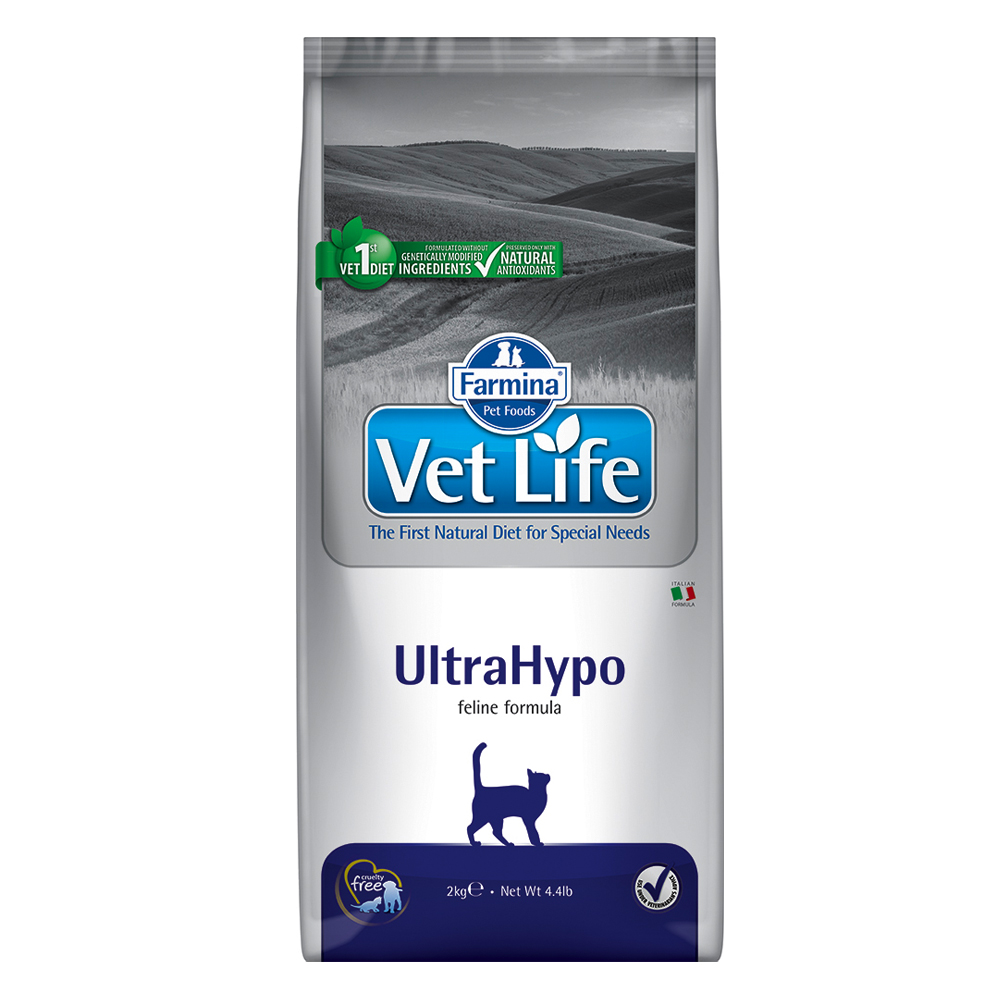 foto del prodotto vet life ultrahypo per gatto da 2kg farmina