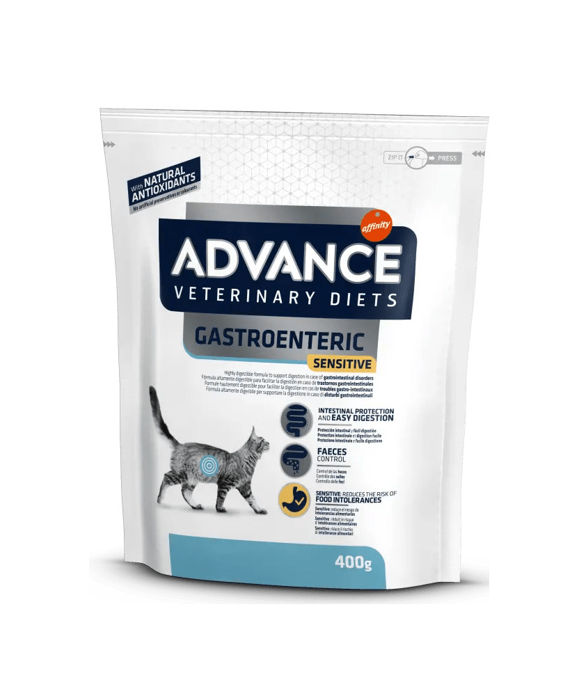foto del prodotto veterinary diets gastroenteric sensitive per gatti da 400 advance
