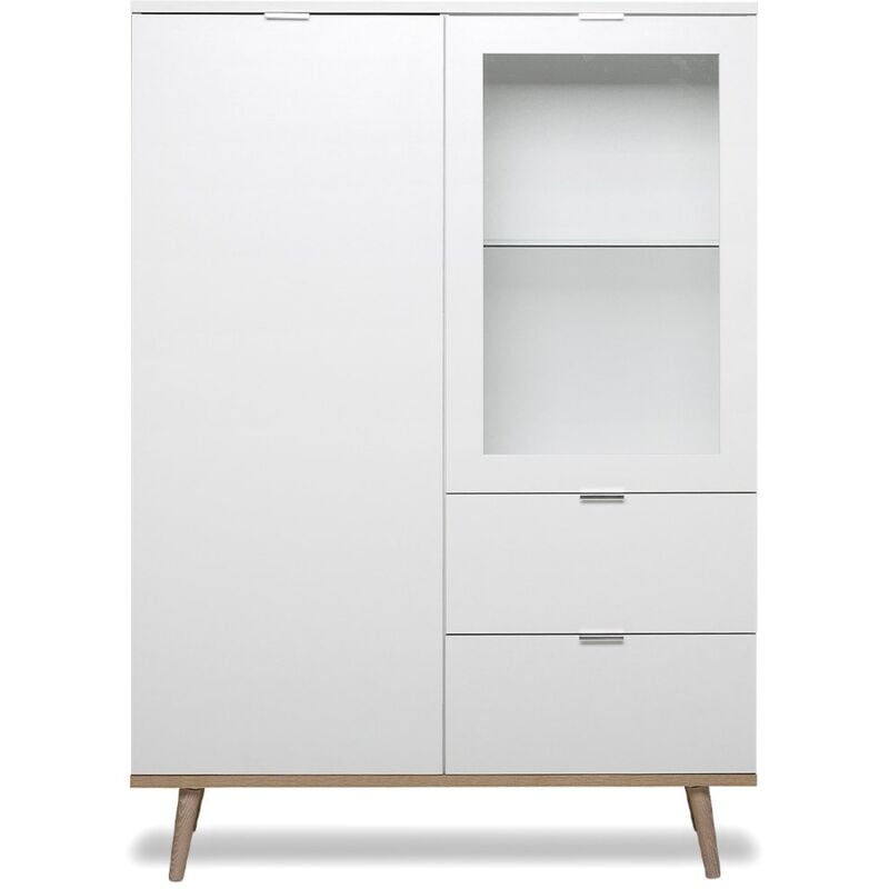 foto del prodotto vetrina 2 porte 2 cassetti a140 cm copenhague