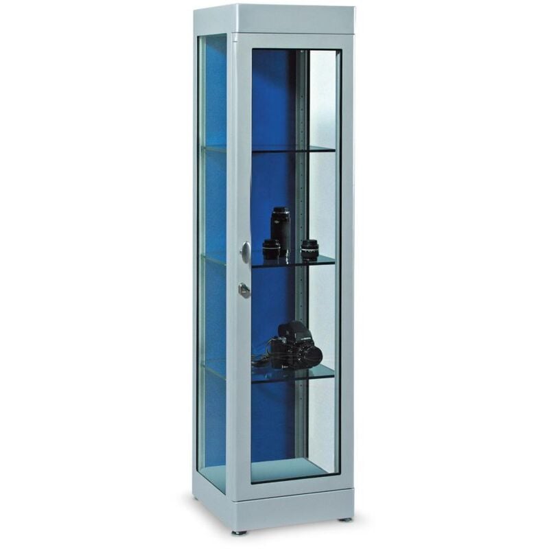 foto del prodotto vetrina blindata antiproiettile 18 19r con 3 ripiani regolabili technomax 1800x700x450mm