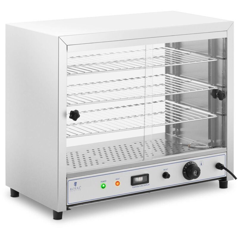 foto del prodotto vetrina calda scaldavivande bancone scaldavivande 54 cm 1.000 w 3 ripiani