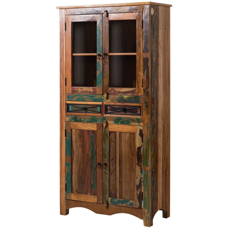 foto del prodotto vetrina in legno di legno riciclato 90x40x180 multicolore laccato nature of spirit 08
