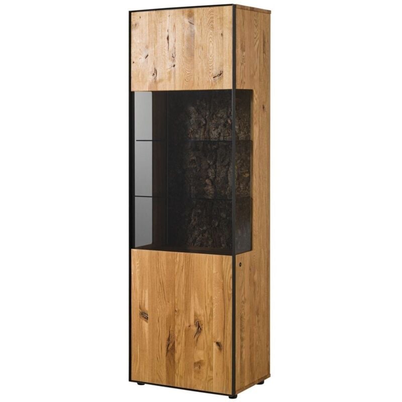 foto del prodotto vetrina in legno di quercia selvatica 65x45x201 oliato naturale starnberg 09