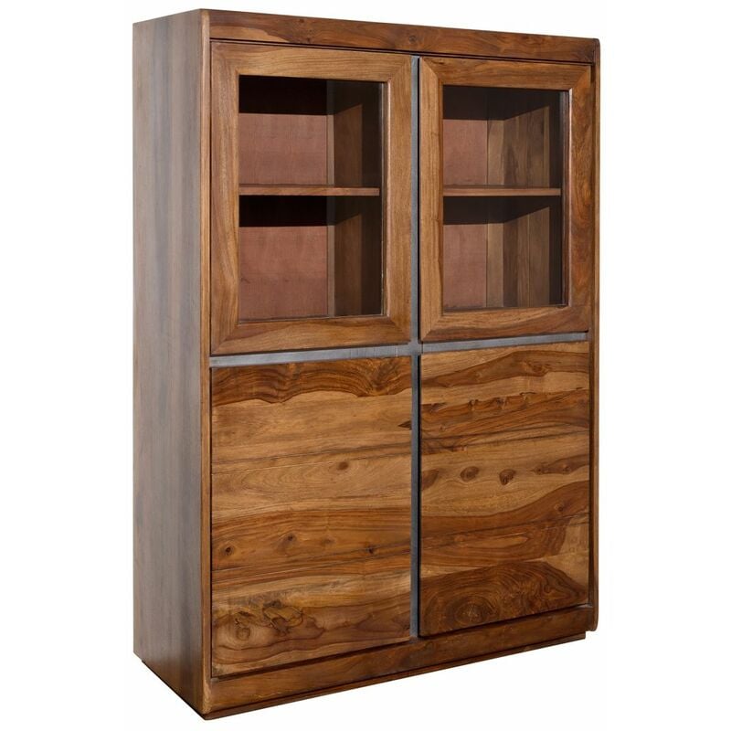 foto del prodotto vetrina in legno di sheesham palissandro 102x40x147 noble unique laccato sydney 100