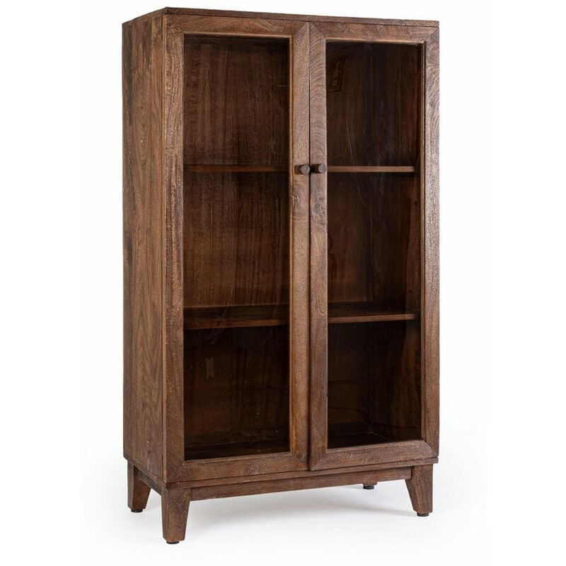 foto del prodotto vetrina remington a 2 ante, in legno di mango e vetro, da 80 x 40 cm 80 x 40 x 100h