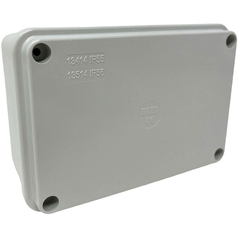 foto del prodotto vetrineinrete 2 scatola di derivazione rettangolare box con coperchio con viti con pareti lisci tenuta stagna ip56 120xx80x50 mm