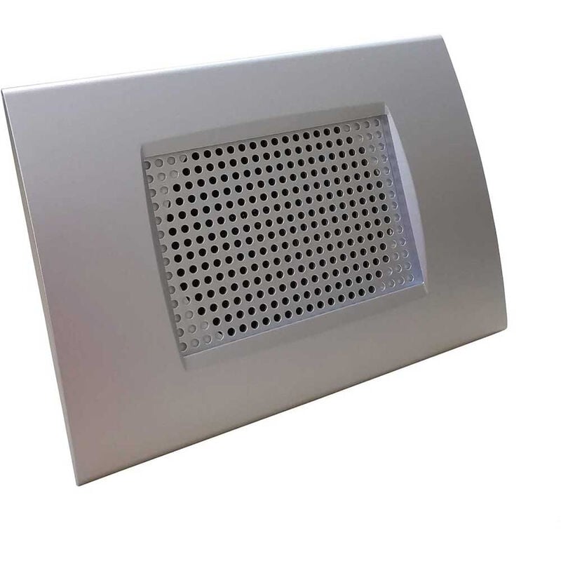 foto del prodotto vetrineinrete altoparlante incasso con placca compatibile con living light international air cassetta 503 diffusore audio 15 watt silver