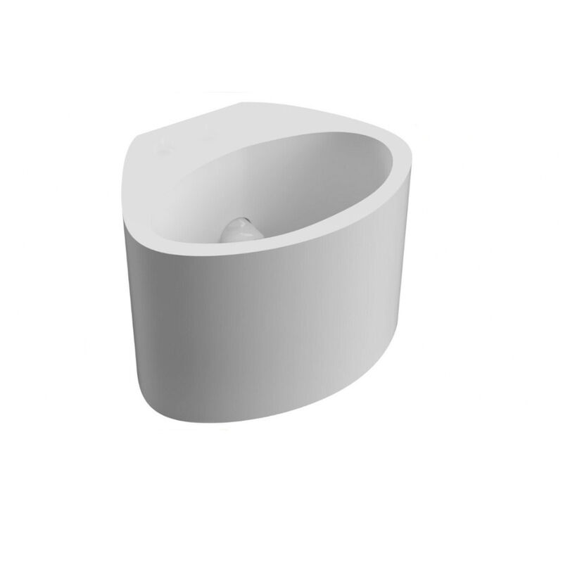 foto del prodotto vetrineinrete applique in gesso ovale verniciabile ultra moderno a doppia emissione di luce up up e down lampada contemporanea con attacco g9