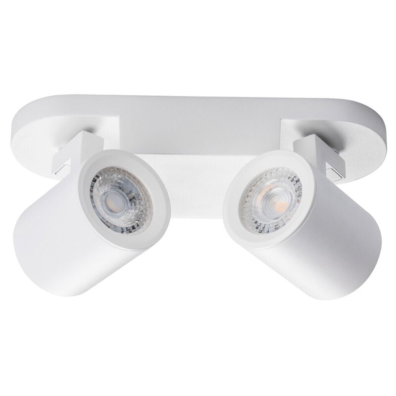 foto del prodotto vetrineinrete applique plafoniera 2 diffusori orientabile da soffitto parete lampada attacco gu10 per bagno soggiorno bianco o nero