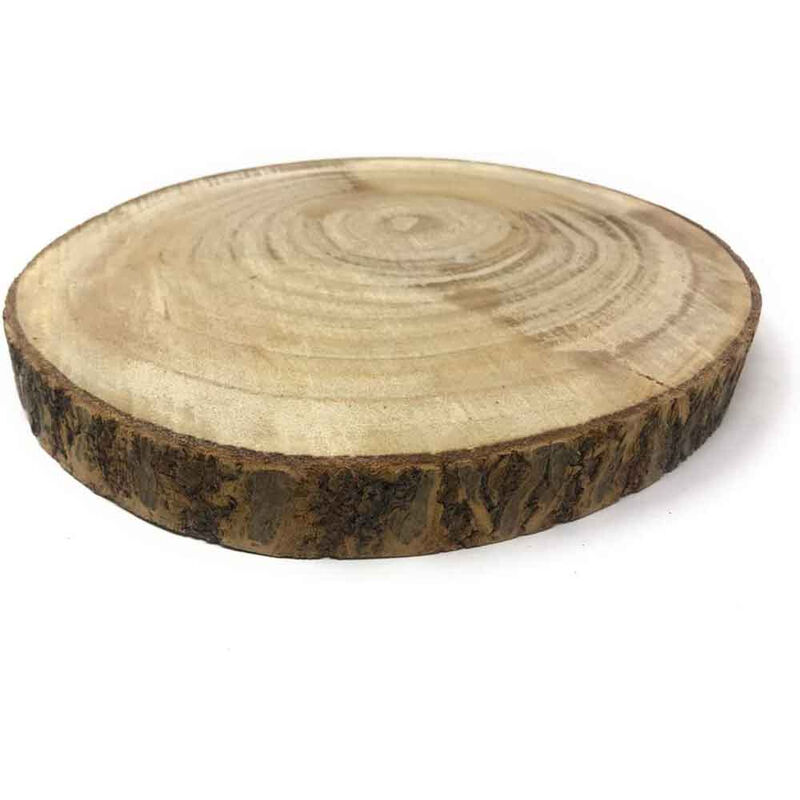 foto del prodotto vetrineinrete base in legno a forma di tronco decorazione tavolo alzatina centrotavola per composizioni rustiche shabby chic 26 cm 8786