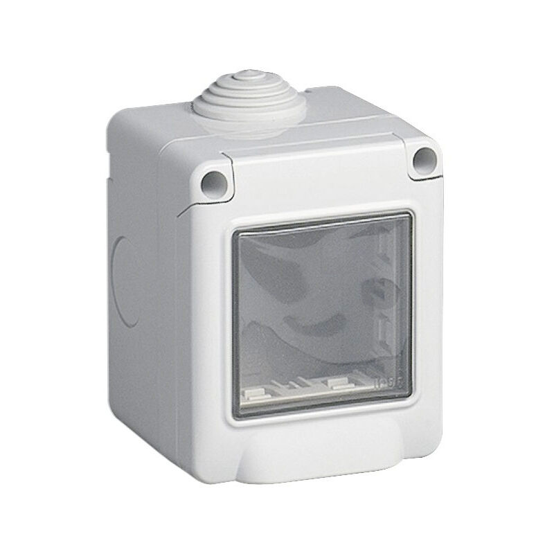 foto del prodotto vetrineinrete cassetta con coperchio idrobox per esterno a 2 posti compatibile con vimar plana custodia per interruttori ip55