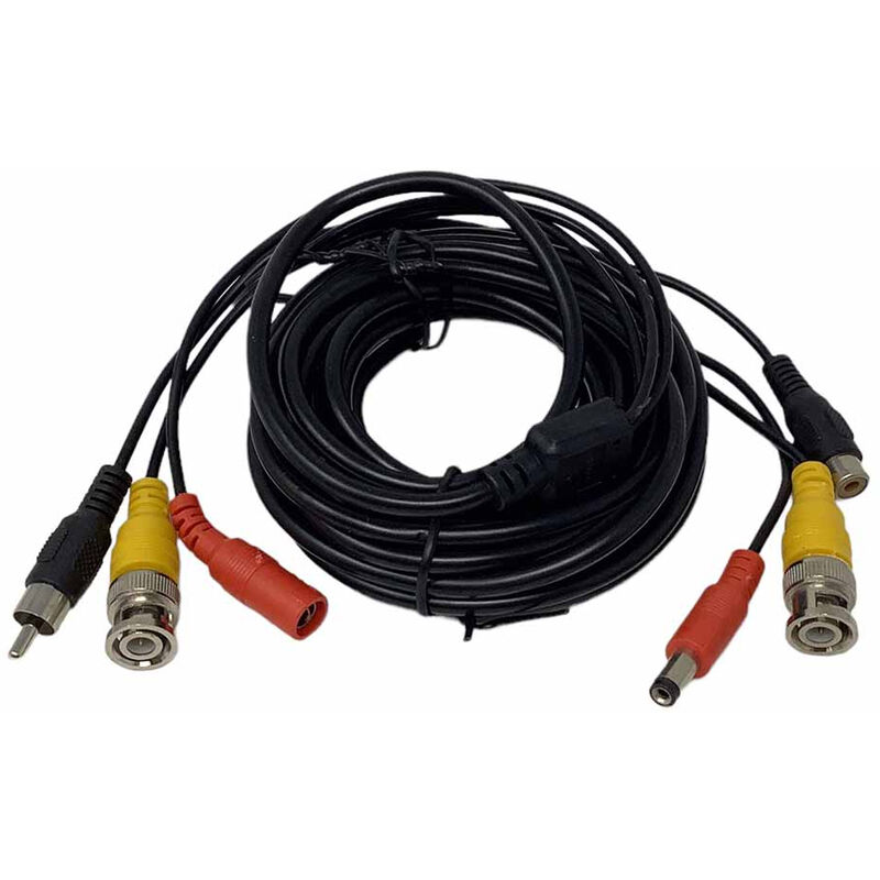 foto del prodotto vetrineinrete cavo bnc per telecamere 15 metri videosorveglianza collegamento audio e video connettore rca maschio femmina