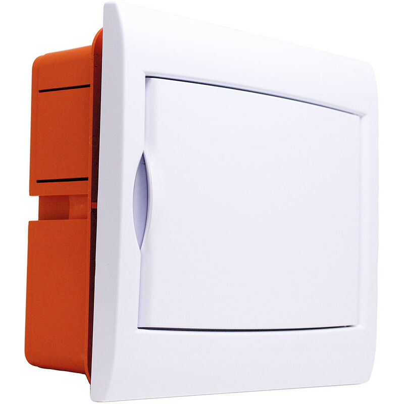 foto del prodotto vetrineinrete centralino da incasso 8 moduli quadro elettrico con cornice e portello bianco ip40