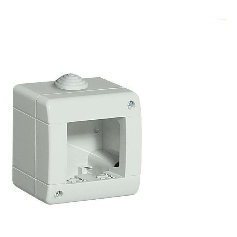 foto del prodotto vetrineinrete custodia idrobox per esterno a 2 posti compatibile con living light international air cassetta per interruttori ip40