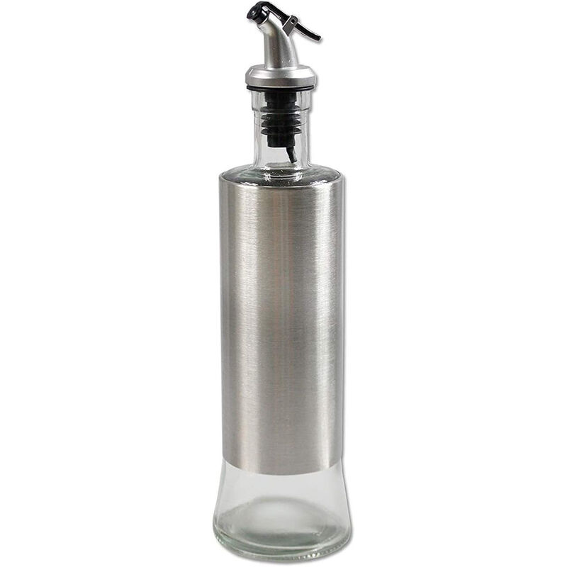 foto del prodotto vetrineinrete dosatore olio e aceto in vetro con tappo ermetico salvafreschezza versatore salvagoccia per dosare 500ml