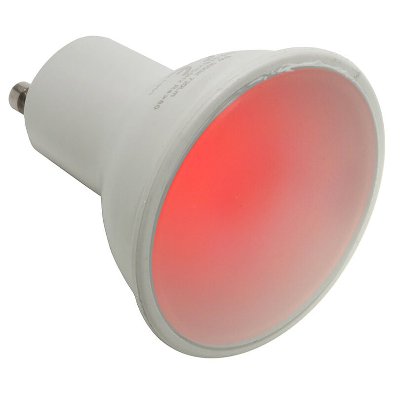 foto del prodotto vetrineinrete faretto led gu10 6 watt luce colorata rossa 220v lampadina gu10 illuminazione interni casa
