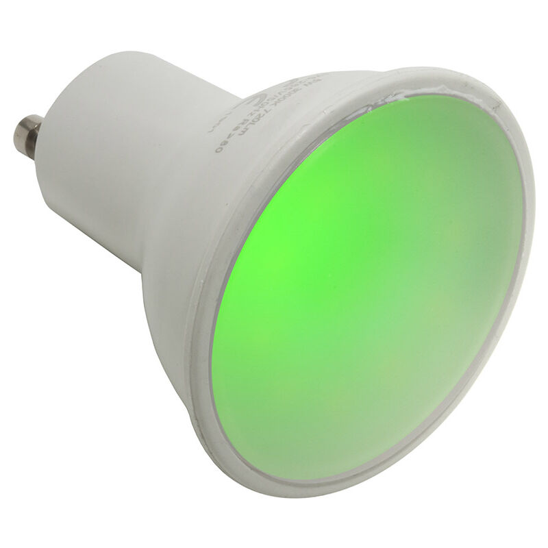 foto del prodotto vetrineinrete faretto led gu10 6 watt luce colorata verde 220v lampadina gu10 illuminazione interni casa