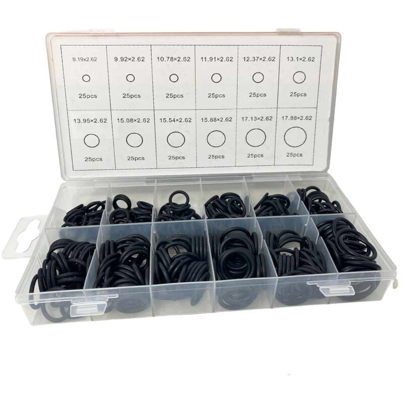 foto del prodotto vetrineinrete - guarnizioni toirodali in gomma per rubinetti in confezione 300 pezzi 12 dimensioni set di o-ring