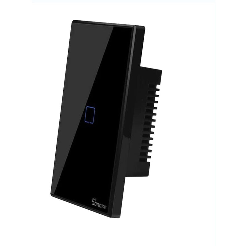 foto del prodotto vetrineinrete interruttore son off smart 1 canale controller da remoto wireless wifi placca touch domotica nero