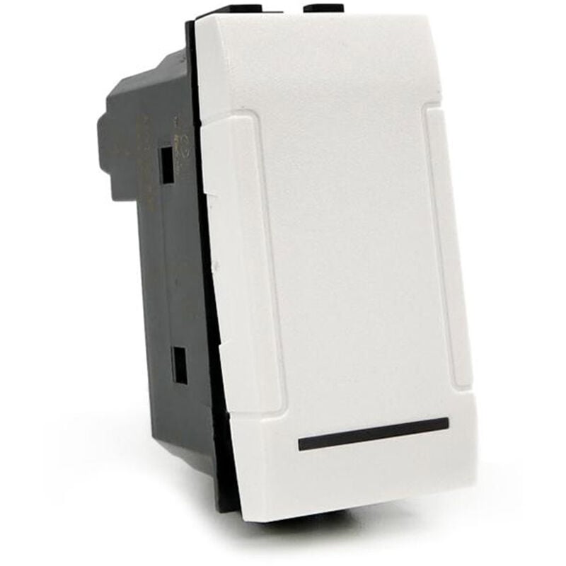 foto del prodotto vetrineinrete invertitore unipolare compatibile con living light international air interruttore pulsante 1p 16a 250v bianco