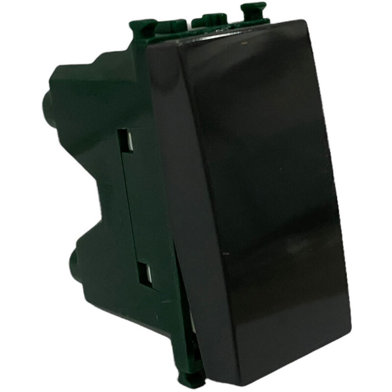 foto del prodotto vetrineinrete kit 2 deviatore bipolare nero compatibile con vimar plana interruttore pulsante 2p 16ax 250vac
