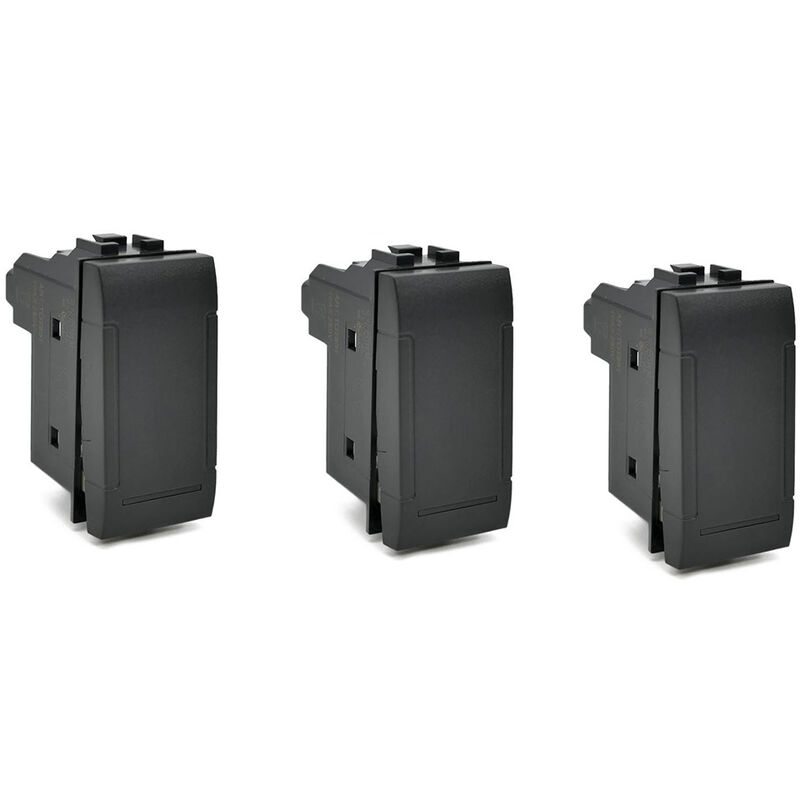 foto del prodotto vetrineinrete kit 3 interruttore unipolare compatibile con living light international air 1p 16a 250v nero