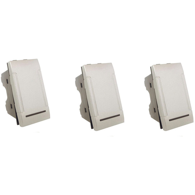 foto del prodotto vetrineinrete kit 3 interruttore unipolare compatibile con living light international air 1p 16a 250v silver