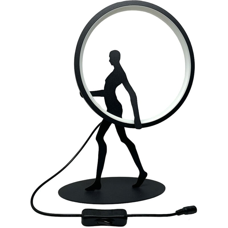 foto del prodotto vetrineinrete lampada da tavolo decorativa 9 watt scultura corpo uomo illuminazione a led lume contemporaneo