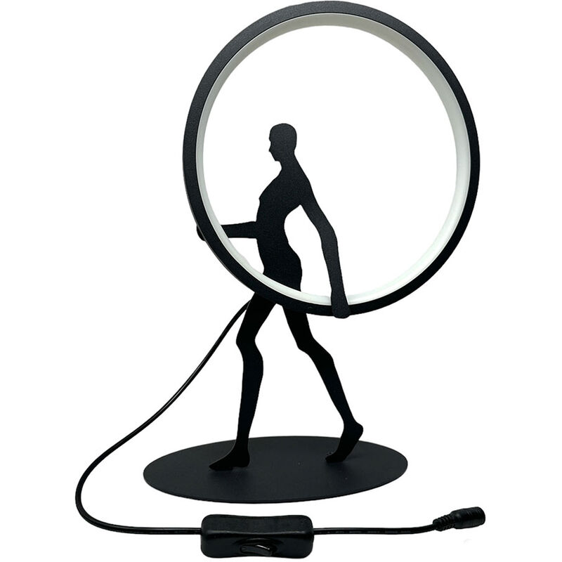 foto del prodotto vetrineinrete lampada da tavolo decorativa 9 watt scultura corpo uomo illuminazione a led lume contemporaneo