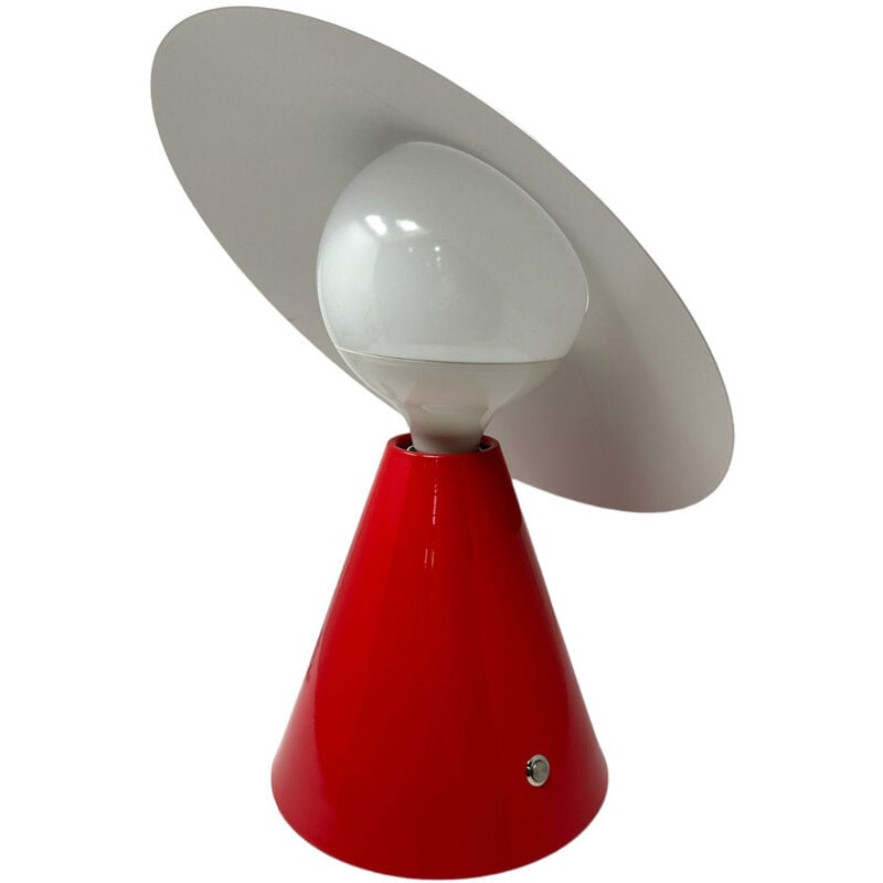 foto del prodotto vetrineinrete lampada da tavolo decorativa con paralume a cappello orientabile stile contemporaneo lume da comodino e27