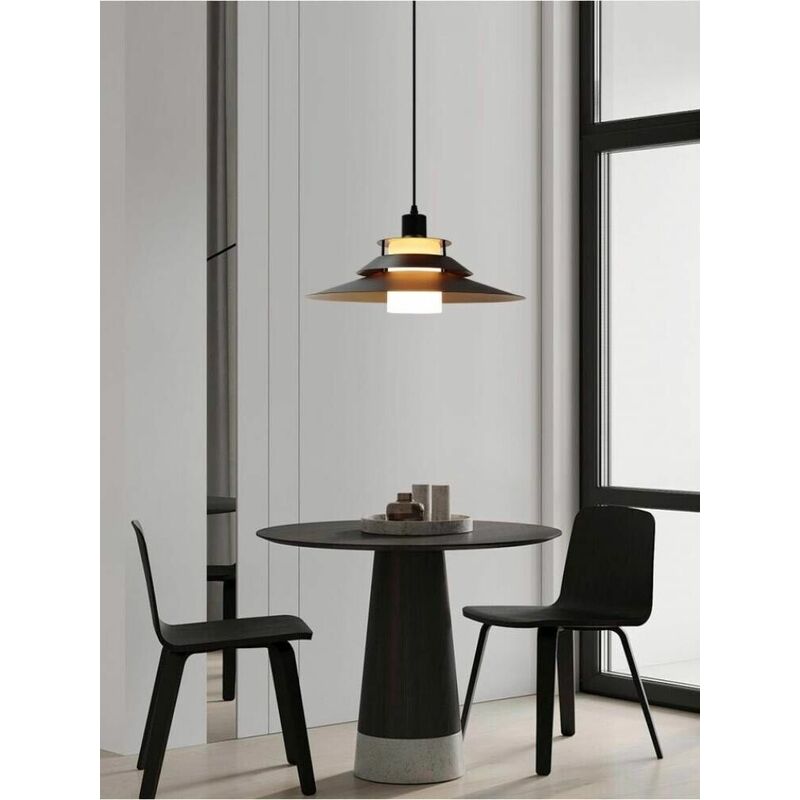 foto del prodotto vetrineinrete lampadario a sospensione porta lampadina e27 lampada industriale vintage nero