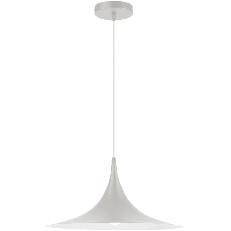 foto del prodotto vetrineinrete lampadario a sospensione stile contemporaneo in metallo decorativo attacco e27 luce tavolo cucina nero o bianco