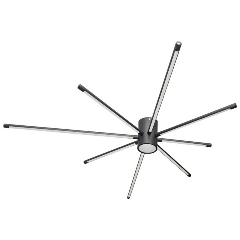 foto del prodotto vetrineinrete lampadario da soffitto a led 43 watt plafoniera lampada moderna nero luce 6500k