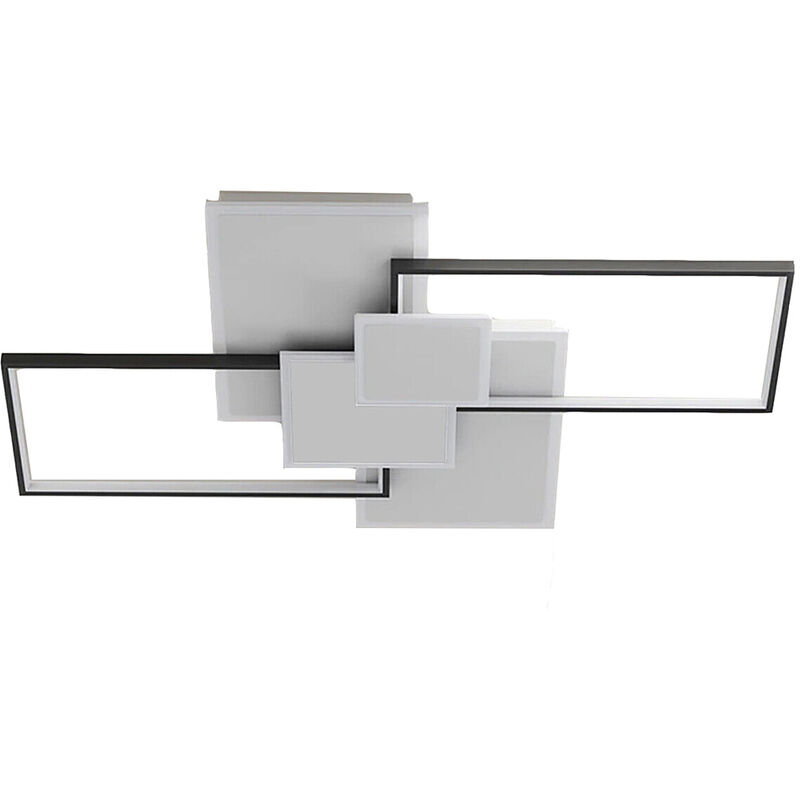 foto del prodotto vetrineinrete - lampadario da soffitto a led 83 watt plafoniera cct tre colorazione lampada moderna bluetooth c67-3c-ill